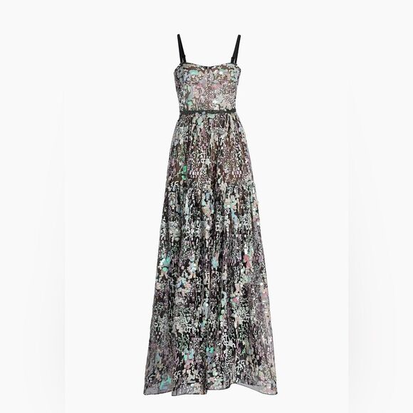 NWOT Bronx and Banco Midnight Embroidered A-Line Gown, size XS - Picture 2 of 16